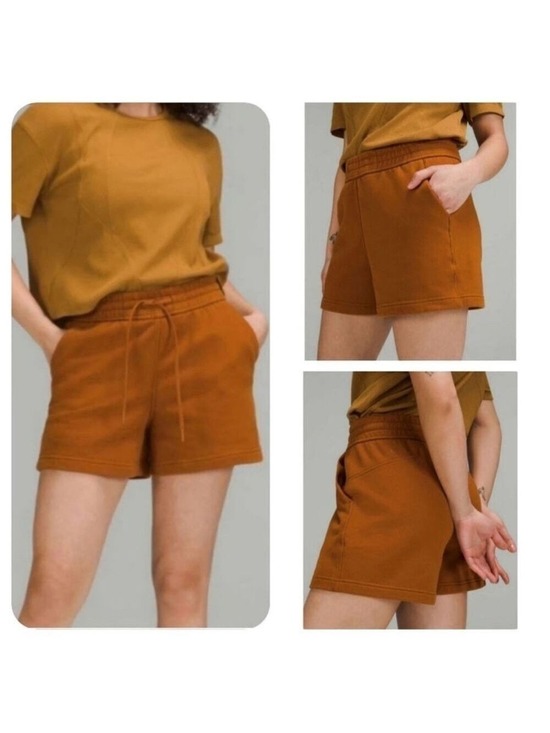 lululemon athletica Pants - Lululemon Loungeful High Rise 4" Shorts in Butternut Brown size 10